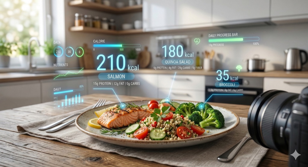 определить сколько калорий по фото